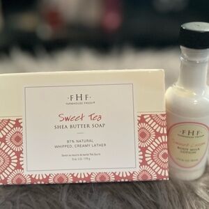 Farmhouse Fresh  Bar Soap and Deluxe Sample Size Body Milk Lotion